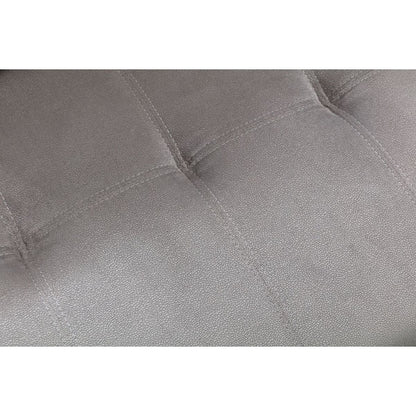 77 Inch Reversible Sectional Storage Sleeper Sofa Bed, L-Shape 2 Seat Sectional Chaise With Storage, Skin-Feeling Velvet Fabric, Light Grey Color For Living Room Furniture