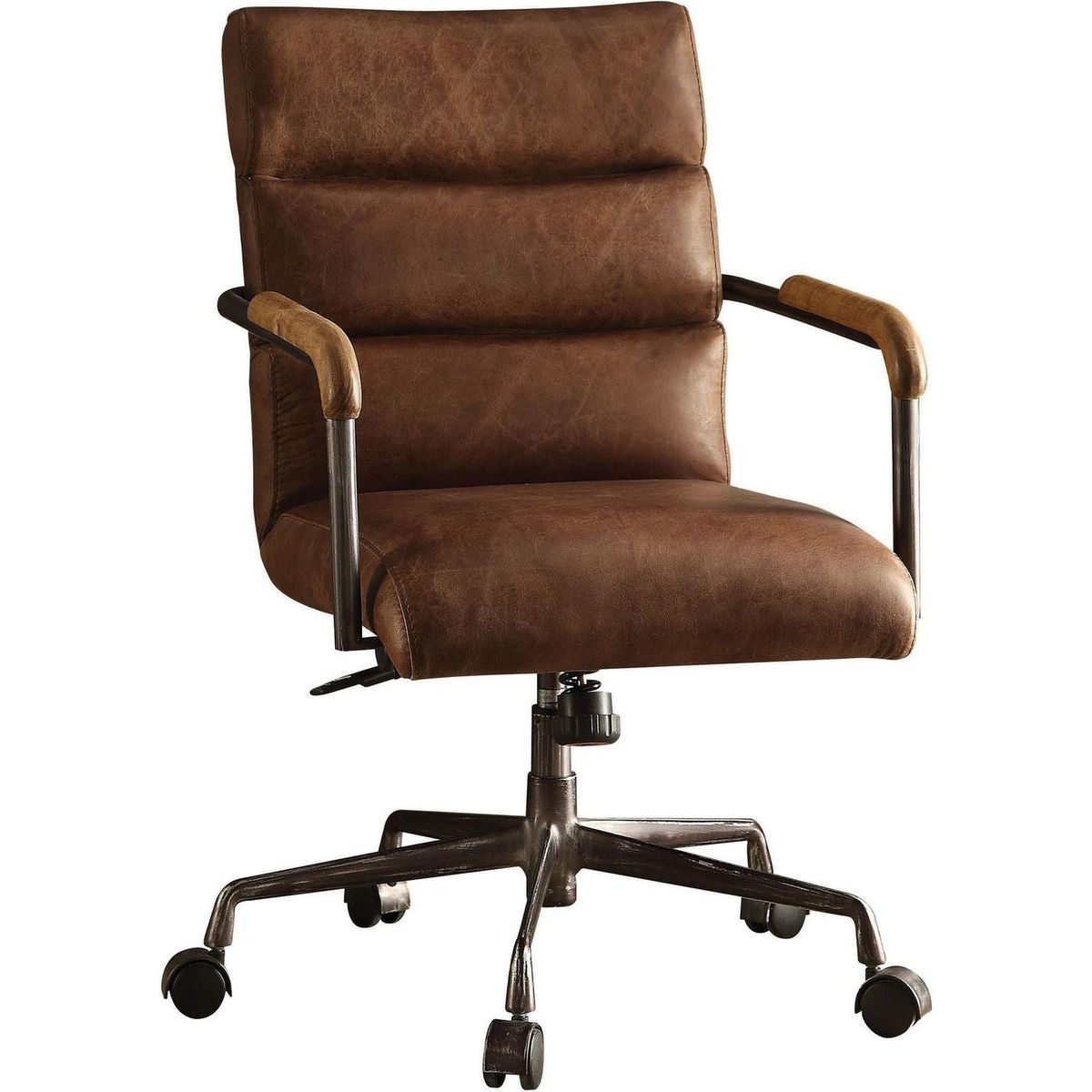 Harith Office Chair in Retro Brown Top Grain Leather