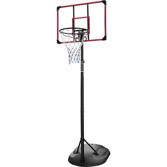 Portable Basketball Hoop System Stand Height Adjustable 7.5ft - 9.2ft with 32 Inch Backboard and Wheels for Youth Adults Indoor Outdoor Basketball Goal