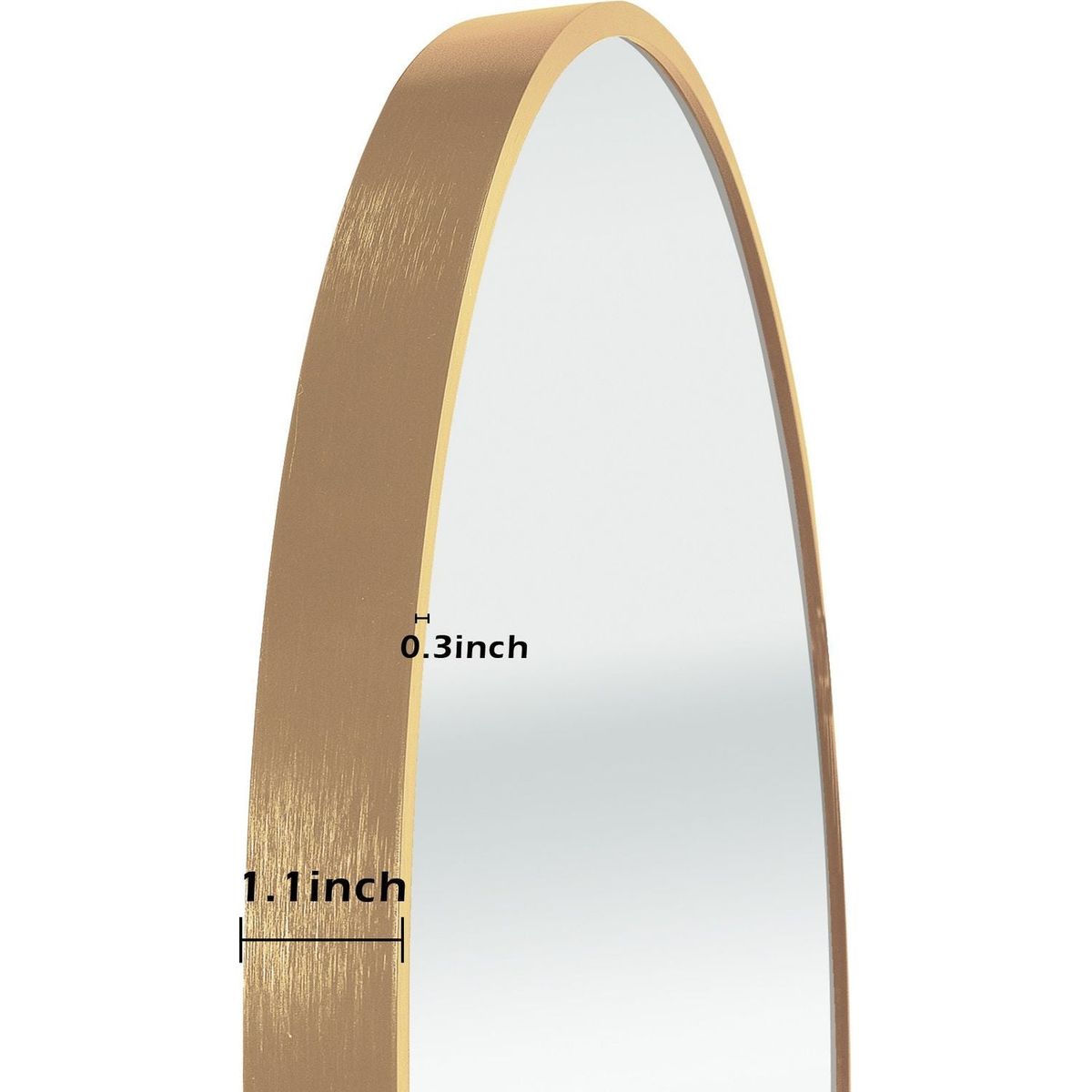 Circle Mirror 30 Inch, Gold Round Wall Mirror Suitable for Bedroom, Living Room, Bathroom, Entryway Wall Decor and More, Brushed Aluminum Frame Large Circle Mirrors for Wall