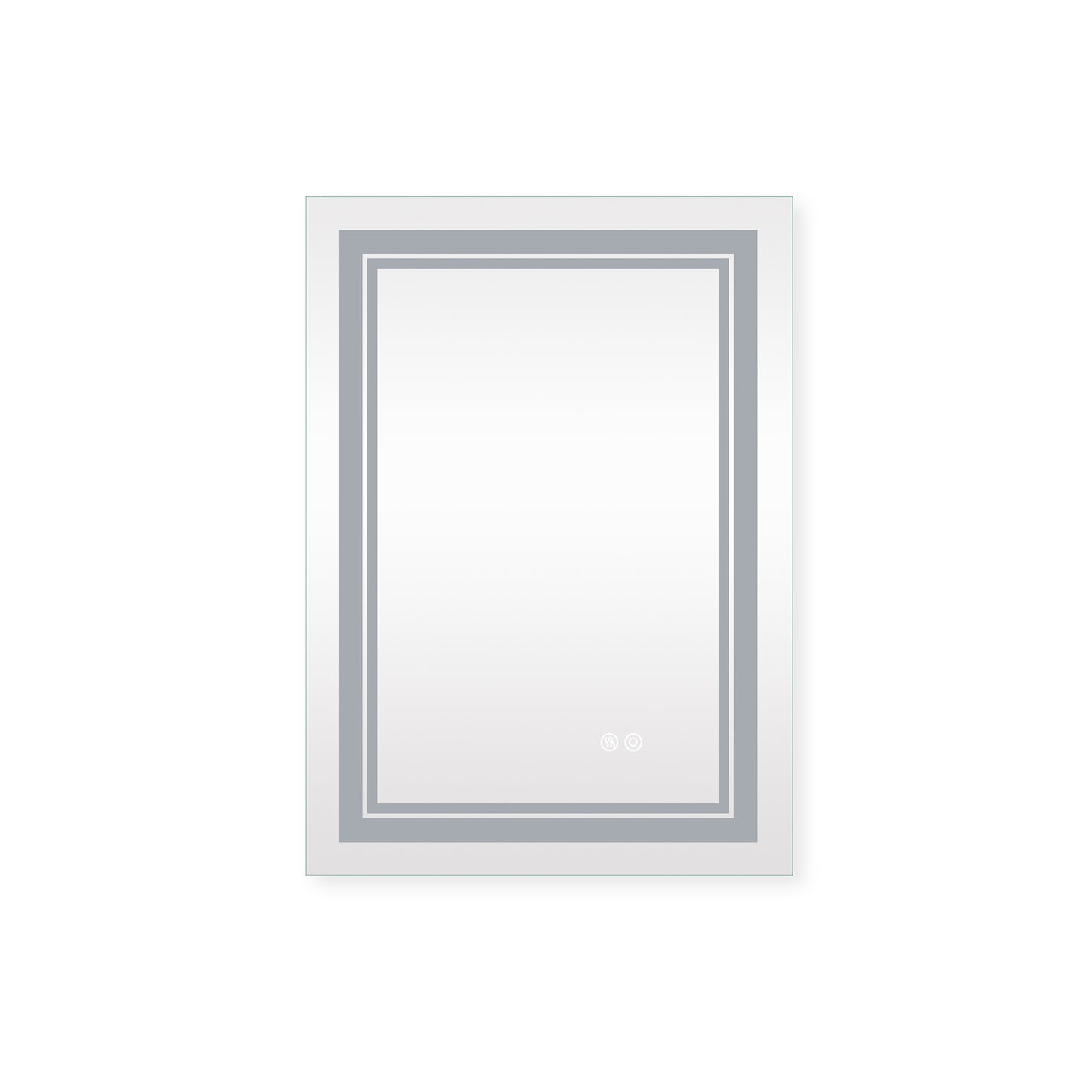 24x32 Inch LED Lighted Bathroom Mirror with 3 Colors Light, Wall Mounted Bathroom Vanity Mirror with Touch Button, Anti-Fog Dimmable Makeup Mirror (Horizontal/Vertical)