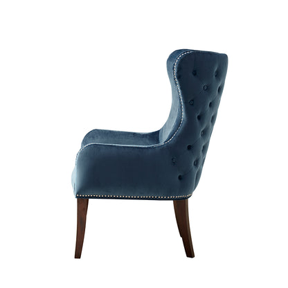 Button Tufted Back Accent Chair