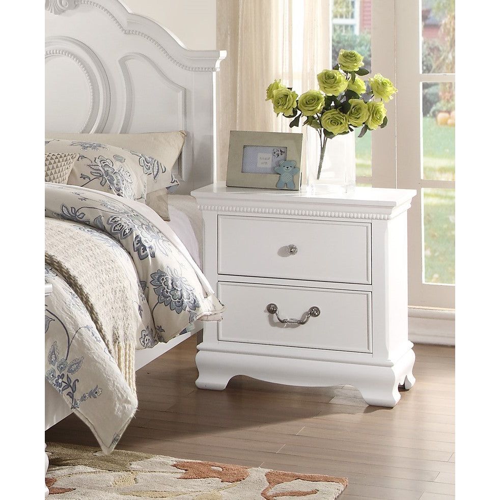 Classic Traditional Style 1pc Nightstand Wood White Finish Dovetail Drawers Bed Side Table Bedroom Furniture