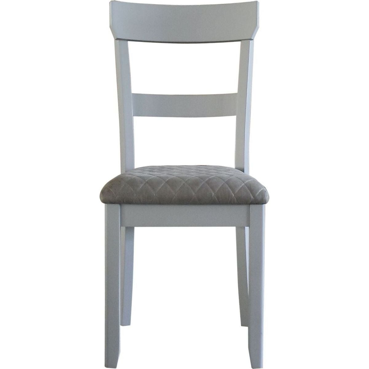 House Marchese Side Chair, Two Tone Gray Fabric & Pearl Gray Finish