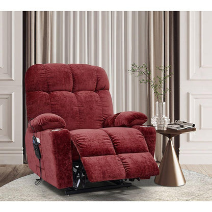 Dual OKIN Motor Power Lift Recliner Chair for Elderly Infinite Position Lay Flat 180 degree Recliner with Heat Massage