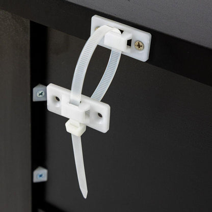 DRAWER DRESSER CABINETAR CABINET, storge cabinet, lockers, retro shell-shaped handle, can be placed in the living room, bedroom, dining room, black