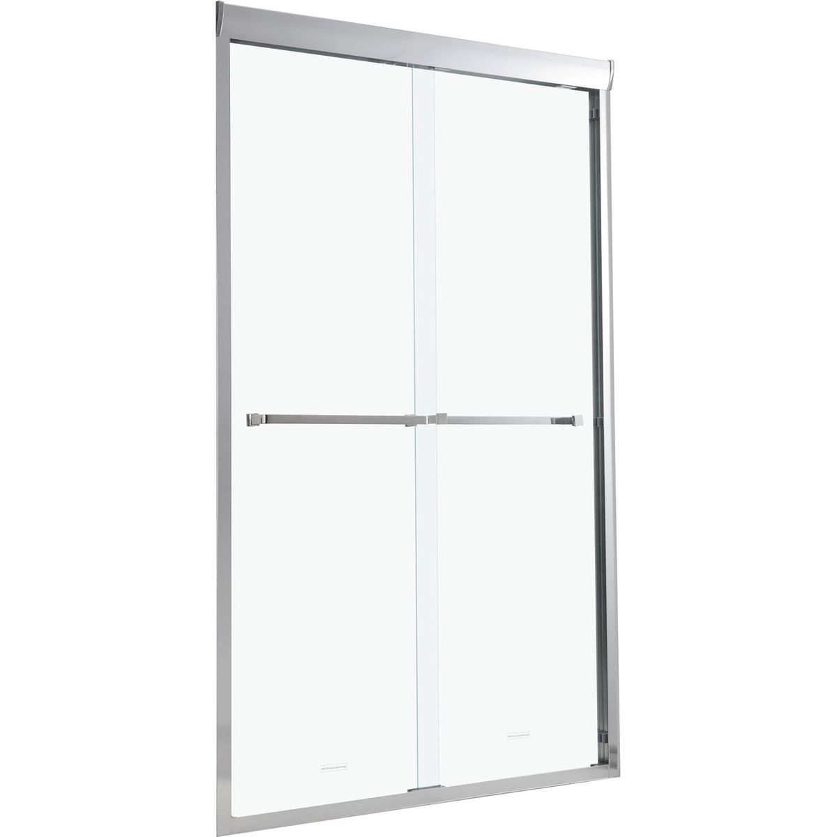 Shower Door 48" W x 76" H Semi-Frameless Bypass Sliding Shower Enclosure, Chrome