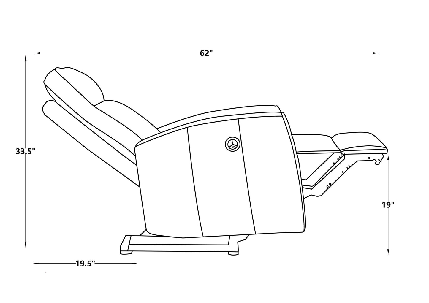 Malmo Power Recliner with USB Charger