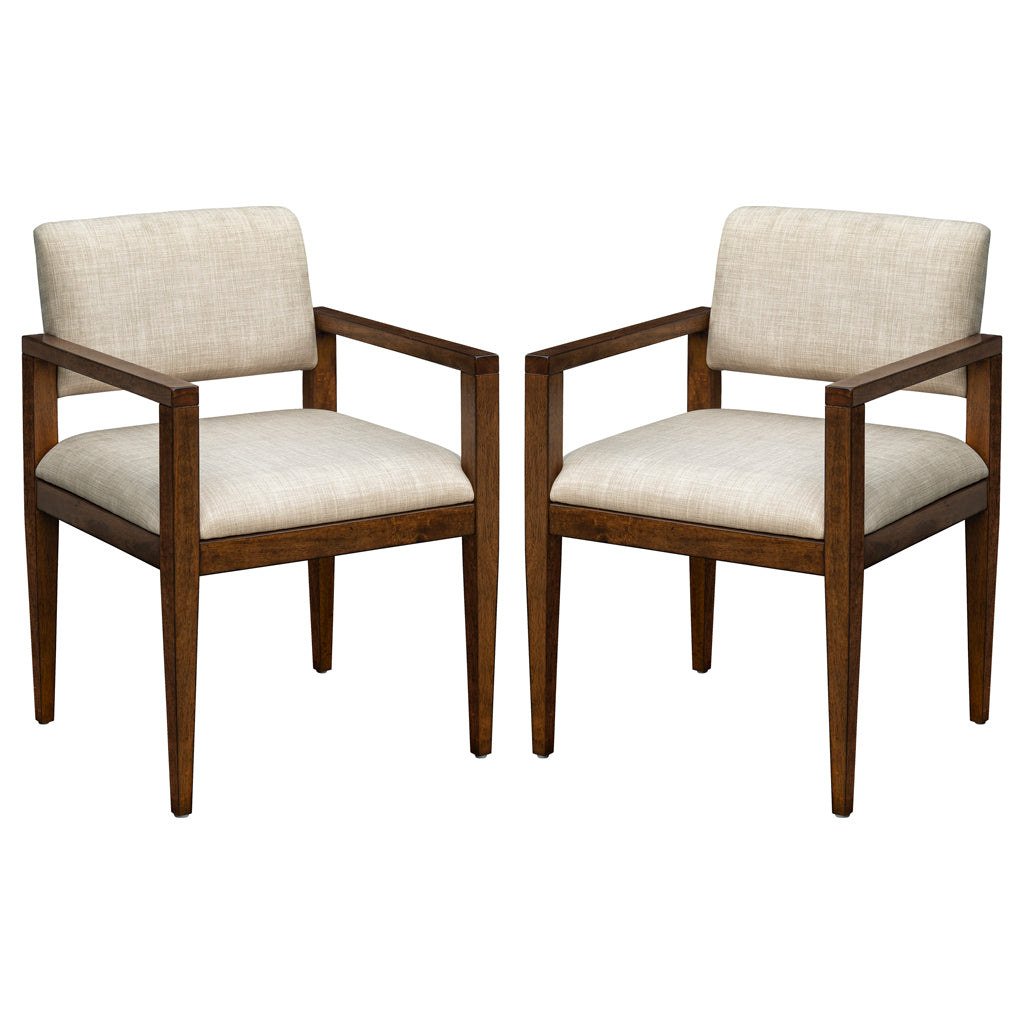 Benson Upholstered Dining Chairs with Arms (Set of 2)