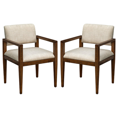 Benson Upholstered Dining Chairs with Arms (Set of 2)