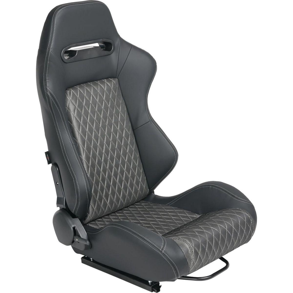 RACING SEAT HIGH QUALITY PVC WITH SUADE MATERIAL DOUBLE SLIDER 2PCS