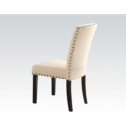 Nolan Side Chair (Set-2) in Linen & Salvage Dark Oak