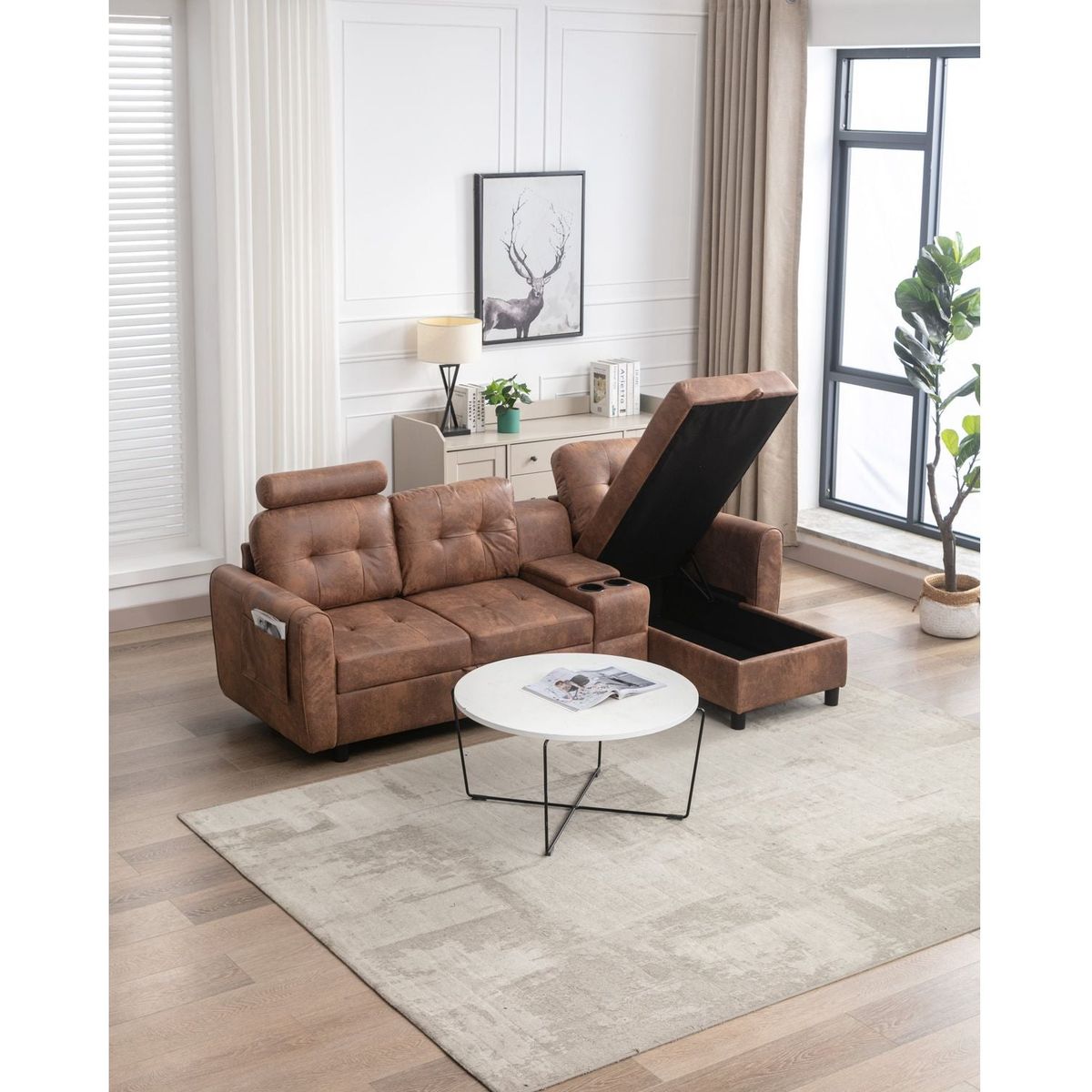 storage sofa /Living room sofa cozy sectional sofa