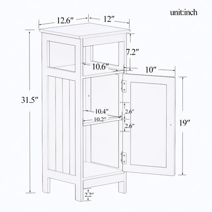 Bathroom single door cabinet - Streamdale Furniture