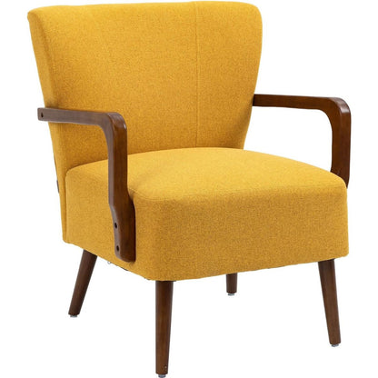 Wood Frame Armchair, Modern Accent Chair Lounge Chair for Living Room