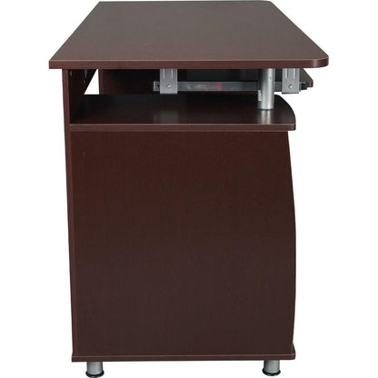 Complete Workstation Computer Desk with Storage, Chocolate