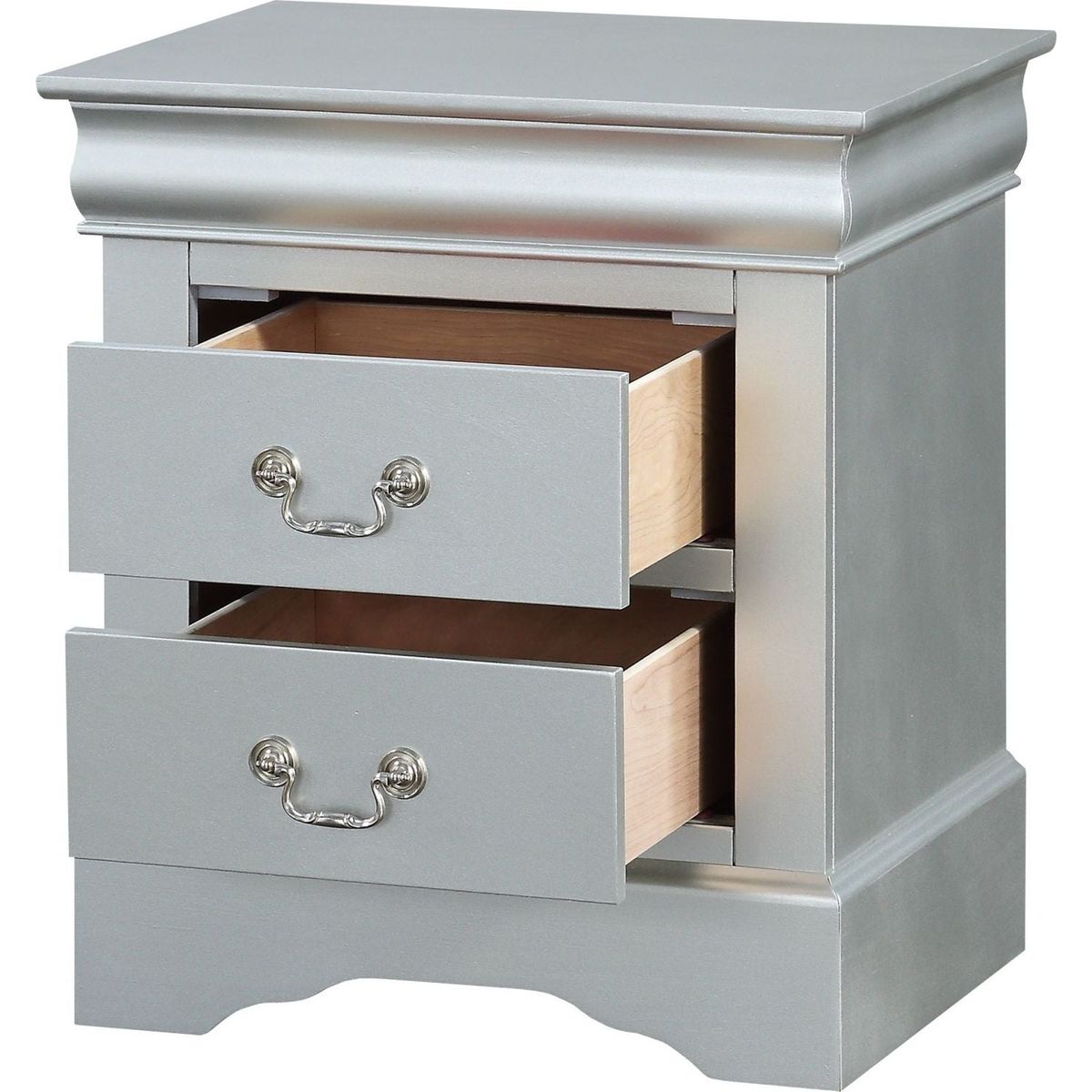 Louis Philippe III Nightstand in Platinum