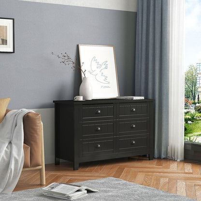 DRAWER DRESSER CABINETAR CABINET, storge cabinet, lockers, retro shell-shaped handle, can be placed in the living room, bedroom, dining room, black