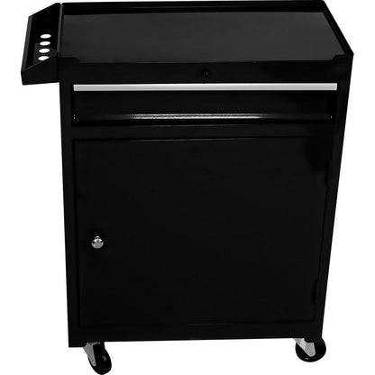 Detachable 5 Drawer Tool Chest with Bottom Cabinet and one Adjustable Shelf--Black