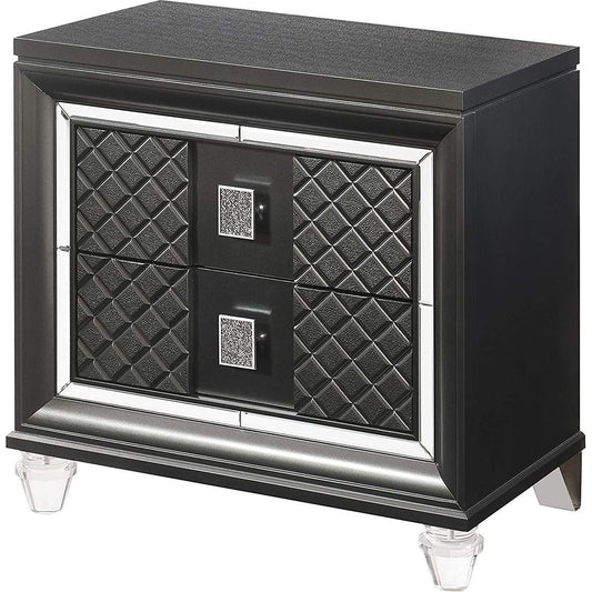 Sawyer Nightstand, Metallic Gray