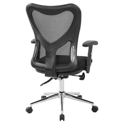 High Back Mesh Office Chair With Chrome Base, Black