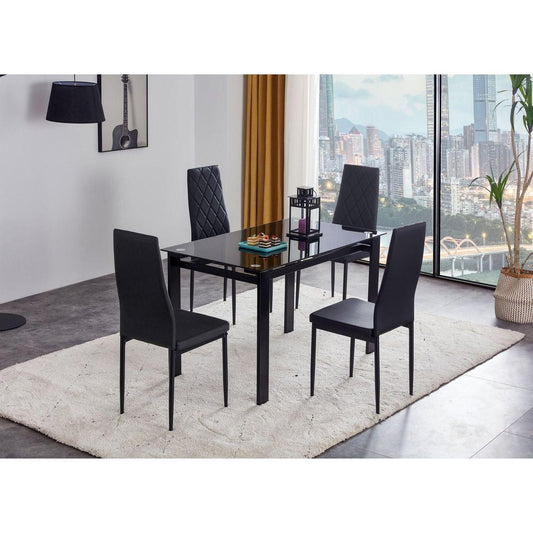 5-piece dining table set, dining table and chair - Streamdale Furniture