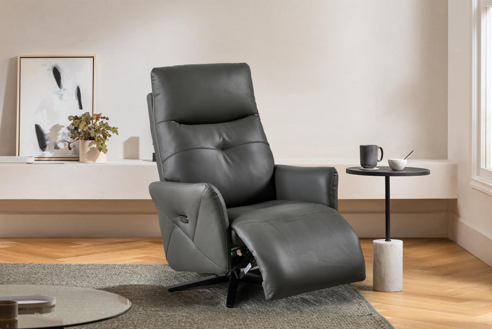 Recliner Chair With Dual Motor, Euro contemporary design, Adjustable Headrest, 360 Swivel USB Charge Port, New Living Style