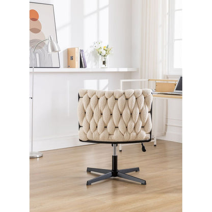 Armless Office Desk Chair No Wheels