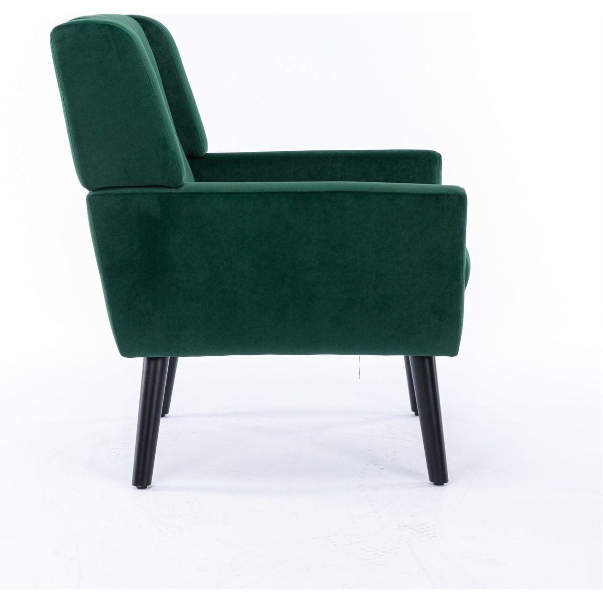 Modern Soft Velvet Material Ergonomics Accent Chair Living Room Chair Bedroom Chair Home Chair With Black Legs For Indoor Home - Streamdale Furniture