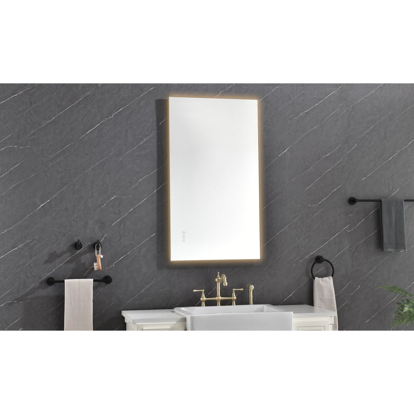 42x 24 Inch LED Mirror Bathroom Vanity Mirror with Back Light, Wall Mount Anti-Fog Memory Large Adjustable Vanity Mirror