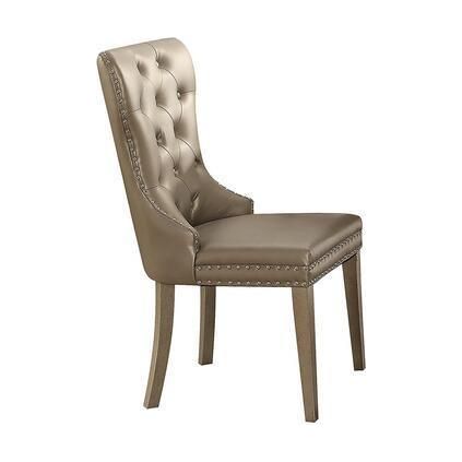 Kacela Side Chair (Set-2) in PU & Champagne