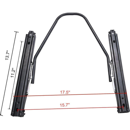 RACING SEAT HIGH QUALITY PVC WITH SUADE MATERIAL DOUBLE SLIDER 2PCS