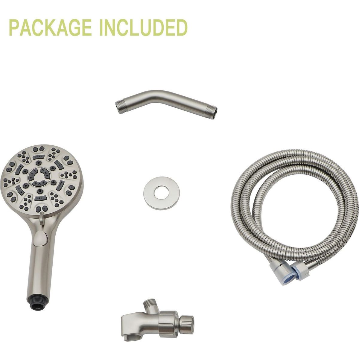 Multi Function Adjustable Hand Shower - 8-Function Hand Shower, Brushed Nickel