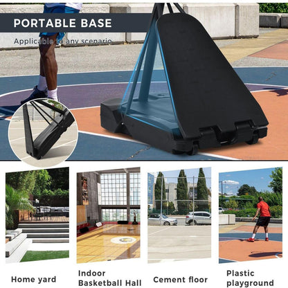 Portable Basketball Hoop Basketball System 8-10ft Height Adjustable for Youth Adults LED Basketball Hoop Lights, Colorful lights, Waterproof uper Bright to Play at Night Outdoors,Good Gift for Kids