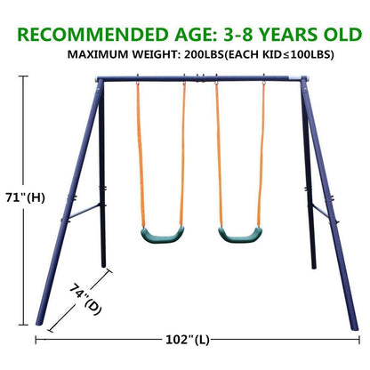 Two Station Swing Set for Children