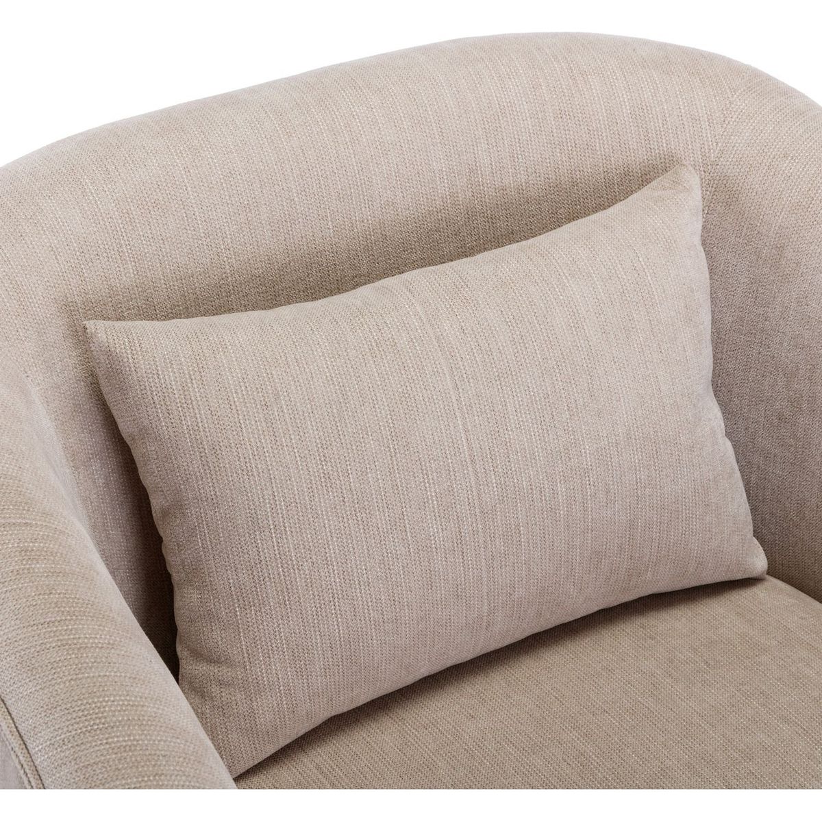 degree Swivel Accent Armchair Linen Blend Beige