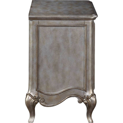 Esteban Nightstand (2 Drw) in Antique Champagne