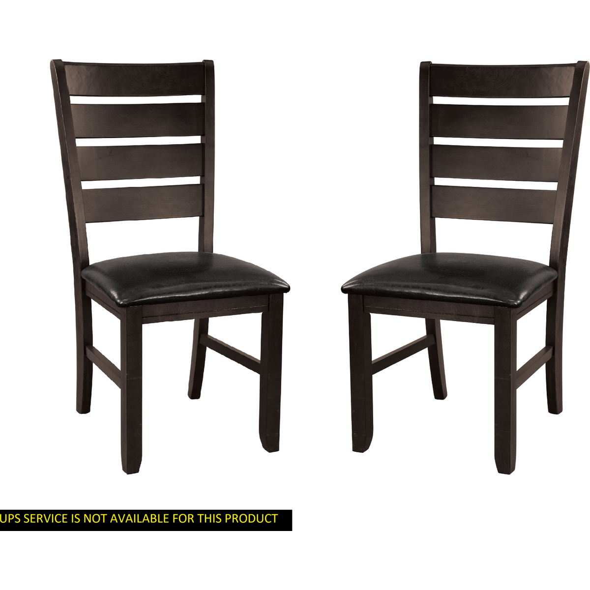 Contemporary Design Dark Oak Finish Wooden Side Chairs Set of 2pc Upholstered Dining Furniture