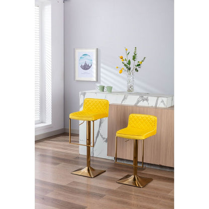 Bar Stools - Swivel Barstool Chairs with Back, Modern Pub Kitchen Counter Height, velvet