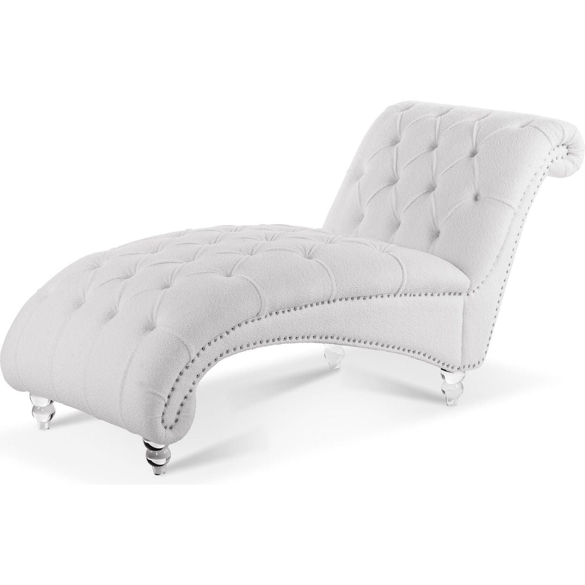 Tufted Armless Chaise Lounge