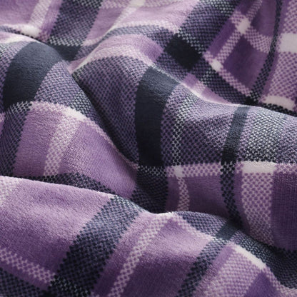 Plaid Flannel Sherpa Throw Blanket