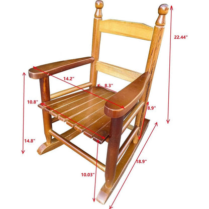 Children's rocking oak chair- Indoor or Outdoor -Suitable for kids-Durable