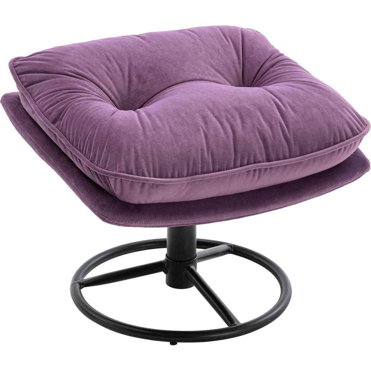 Accent chair TV Chair Living room Chair with Ottoman-PURPLE