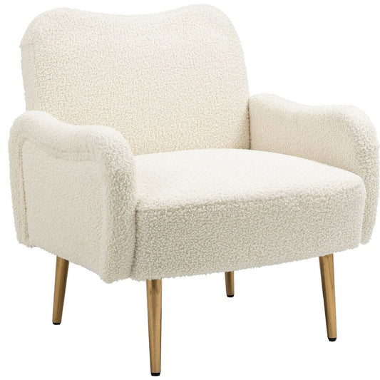 Velvet Chair, Accent chair/ Living room lesiure chair with metal feet