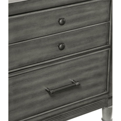 Transitional Style Gray Finish 1pc Nightstand of Drawers Versatile Look Bedroom Furniture