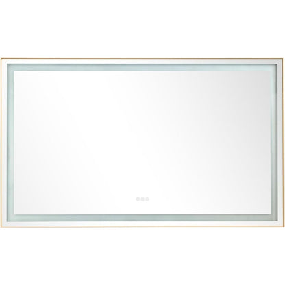 60x36 LED Lighted Bathroom Wall Mounted Mirror with High Lumen+Anti-Fog Separately Control