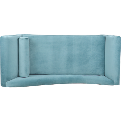 House 69" Modern Chaise Lounge for Bedroom, Office, Living Room with Turquoise Velvet Fabric - Streamdale Furniture