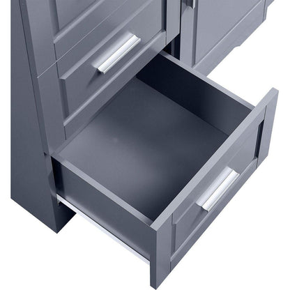 Tall and Wide Storage Cabinet with Doors for Bathroom/Office, Three Drawers, Grey