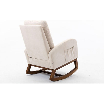 Living room comfortable rocking chair living room chair Beige