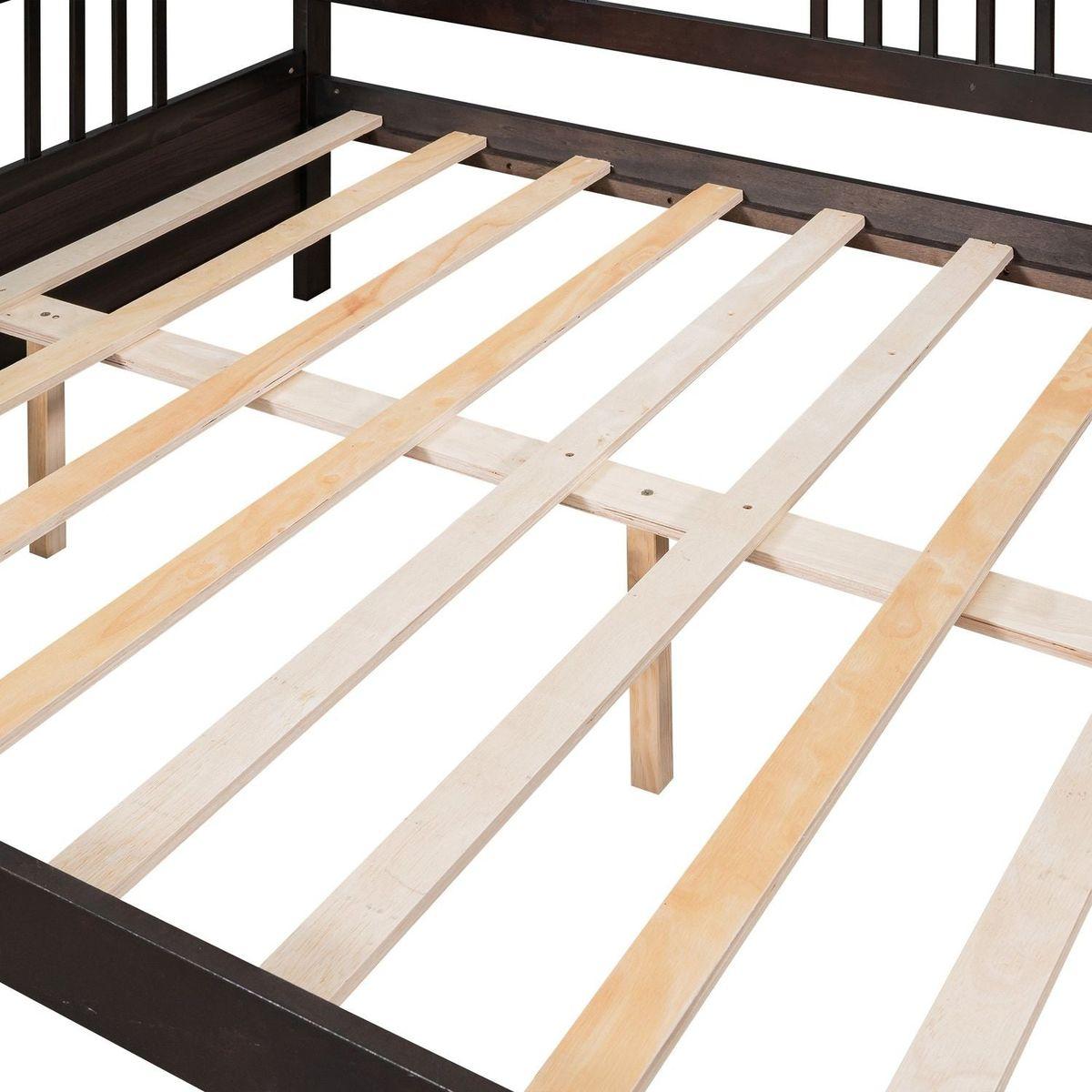 Full Size Daybed with Support Legs, Espresso - Streamdale Furniture